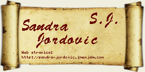 Sandra Jordović vizit kartica